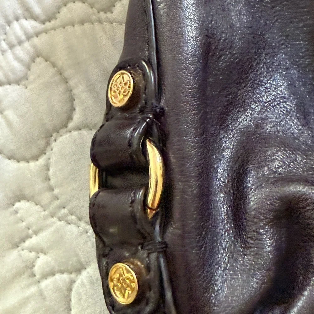 Antonio Milani Brown Pebbled Leather Hobo Bag